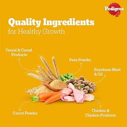 Pedigree Adult Dry Dog Food, Chicken & Vegetables, upto 1kg Pack view 3