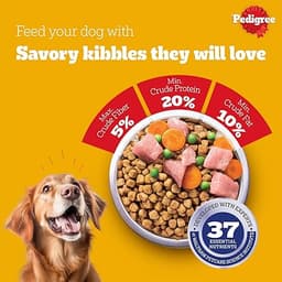 Pedigree Adult Dry Dog Food, Chicken & Vegetables, upto 1kg Pack view 4